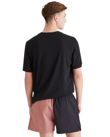Black Dusky Pink Coloured Ridgeline Hose Down Shorts on white background #colour_black-dusky-pink