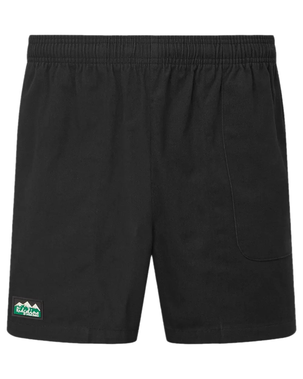 Black Coloured Ridgeline Hose Down Shorts on white background #colour_black