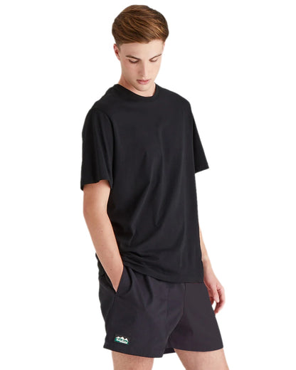Black Coloured Ridgeline Hose Down Shorts on white background #colour_black