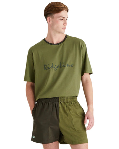 Deep Forest Fern Green Coloured Ridgeline Hose Down Shorts on white background #colour_deep-forest-fern-green