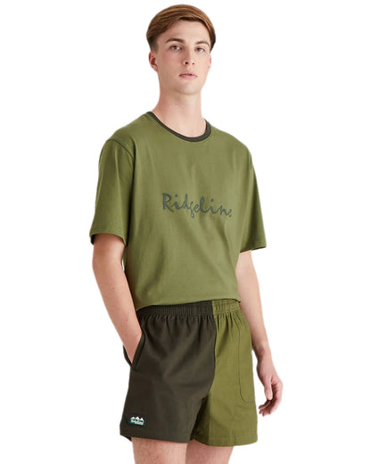 Deep Forest Fern Green Coloured Ridgeline Hose Down Shorts on white background #colour_deep-forest-fern-green