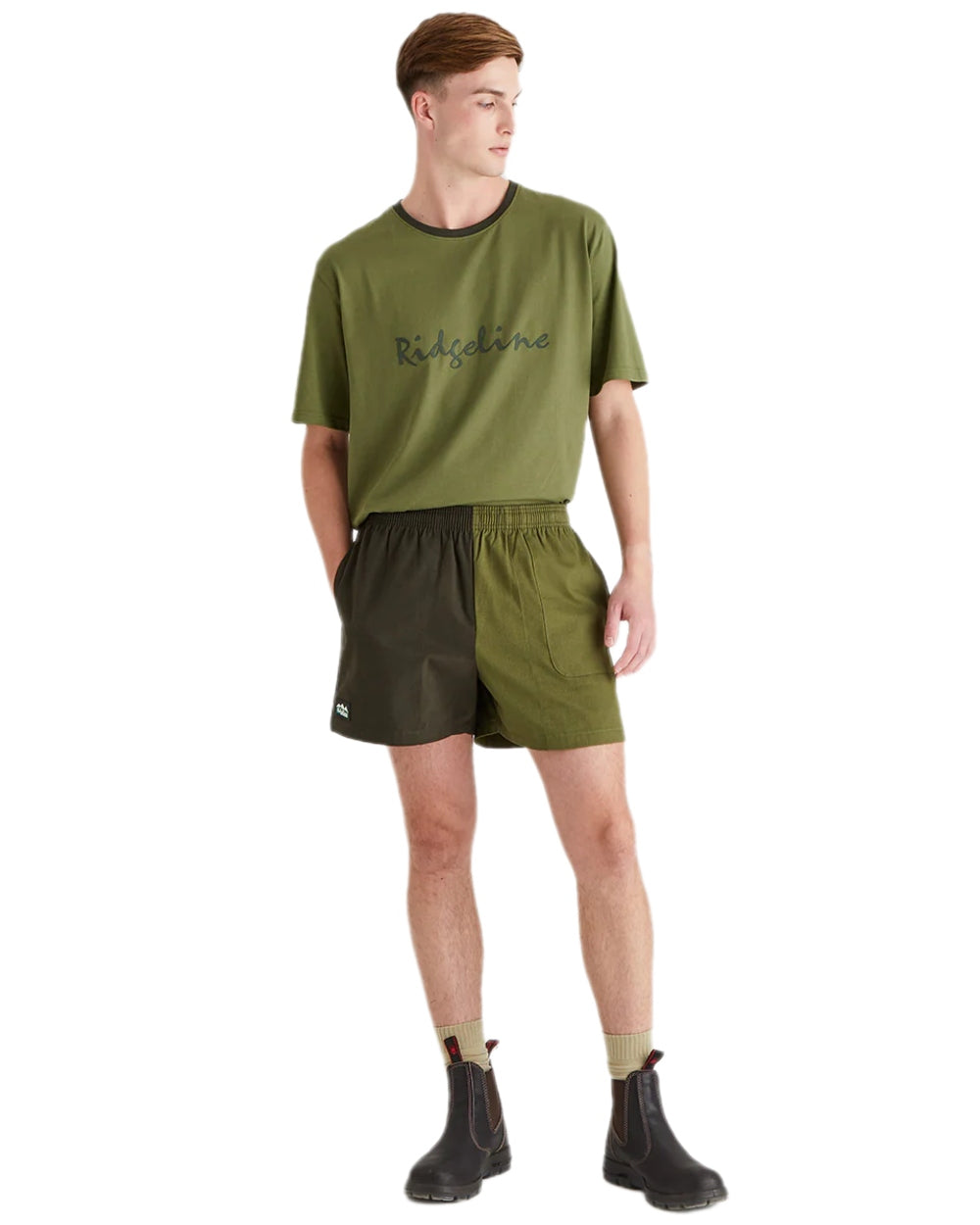 Deep Forest Fern Green Coloured Ridgeline Hose Down Shorts on white background #colour_deep-forest-fern-green