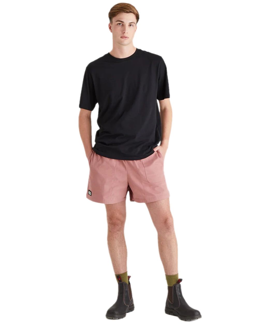 Dusky Pink Coloured Ridgeline Hose Down Shorts on white background #colour_dusky-pink