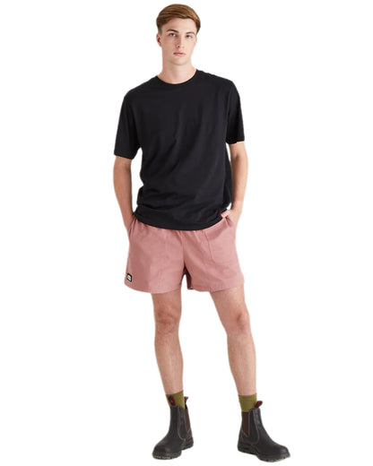 Dusky Pink Coloured Ridgeline Hose Down Shorts on white background #colour_dusky-pink
