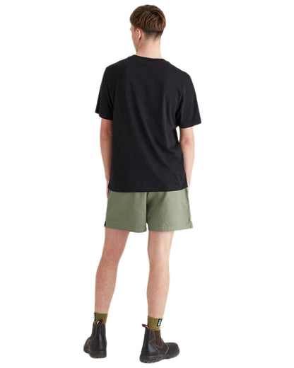 Khaki Green Coloured Ridgeline Hose Down Shorts on white background #colour_khaki-green