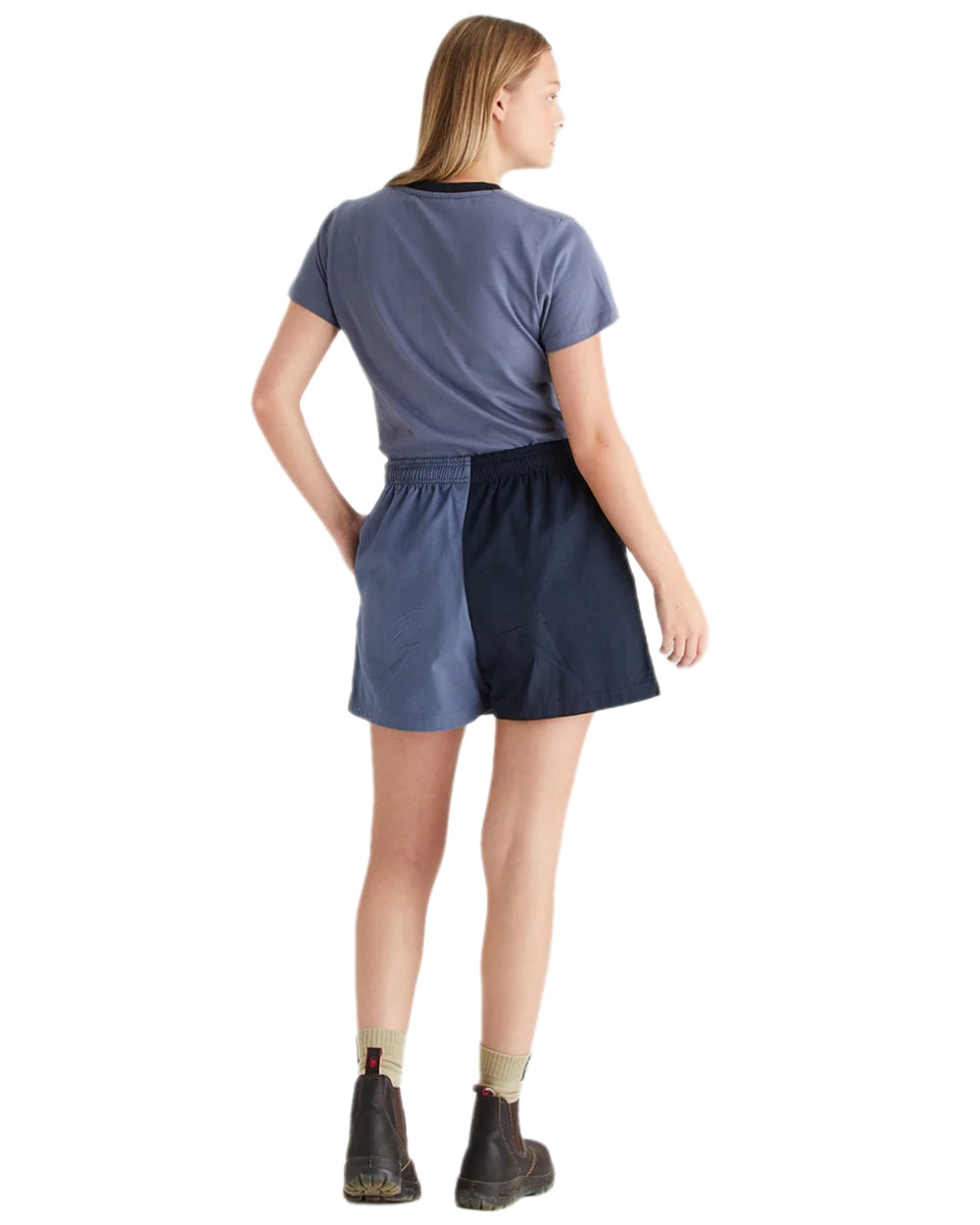 Navy Storm Coloured Ridgeline Hose Down Shorts on white background #colour_navy-storm