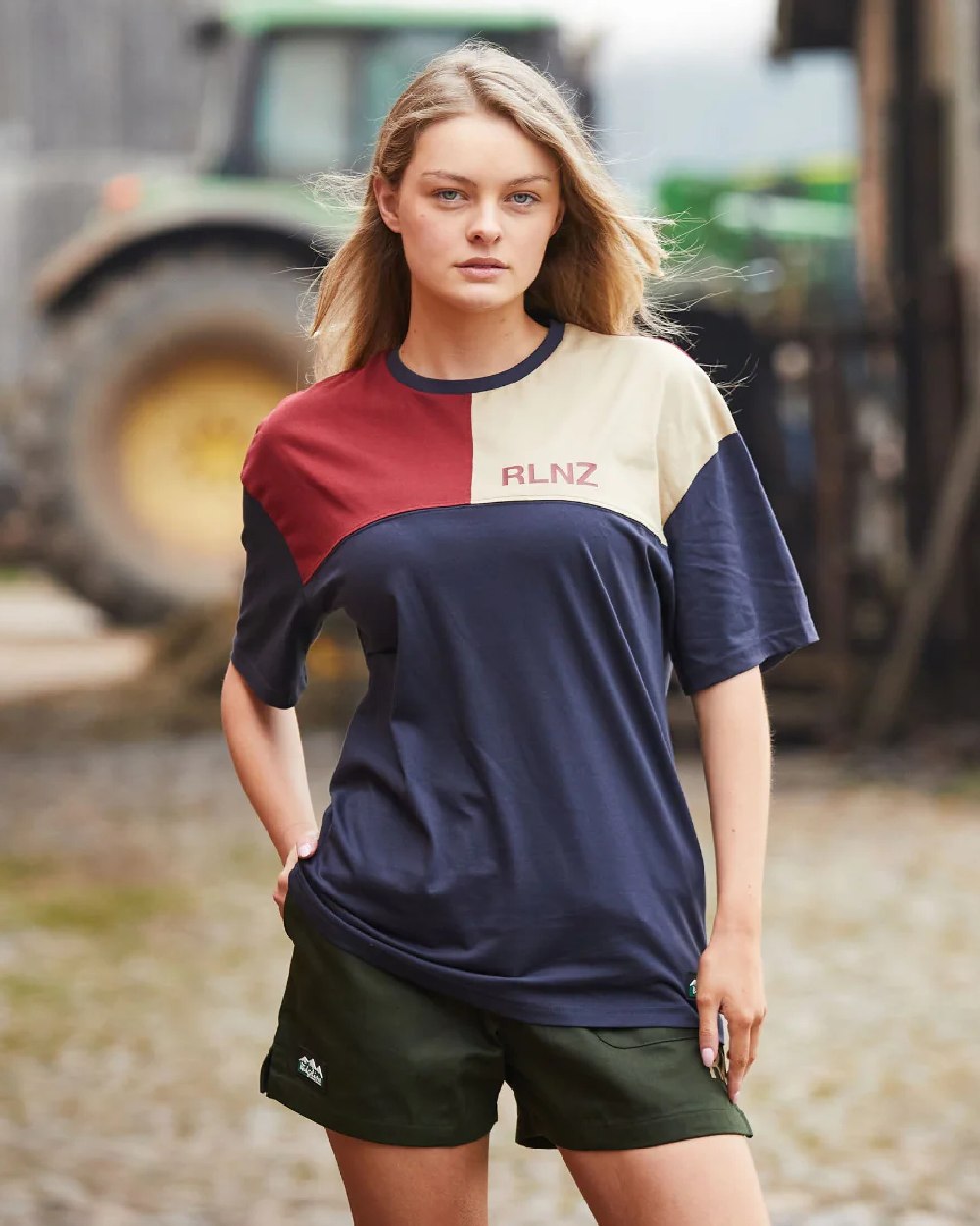 Navy Coloured Ridgeline Hose Down Shorts on outdoor background #colour_navy