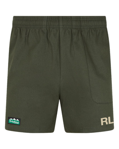 Olive coloured Ridgeline Hose Down Shorts on white background #colour_olive