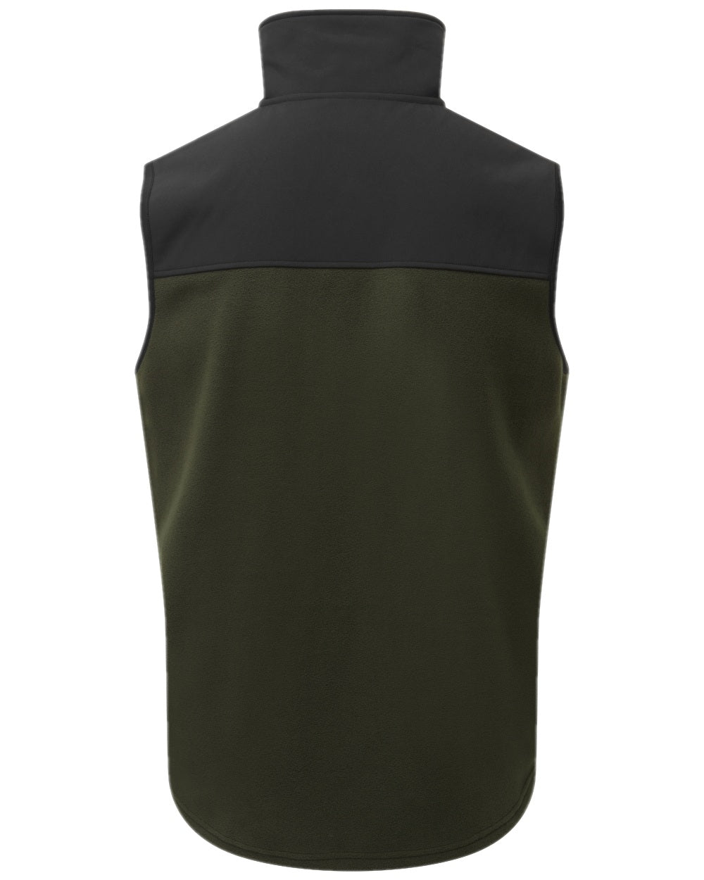 Deep Forest Black Coloured Ridgeline Hybrid Fleece Gilet on white background #colour_deep-forest-black
