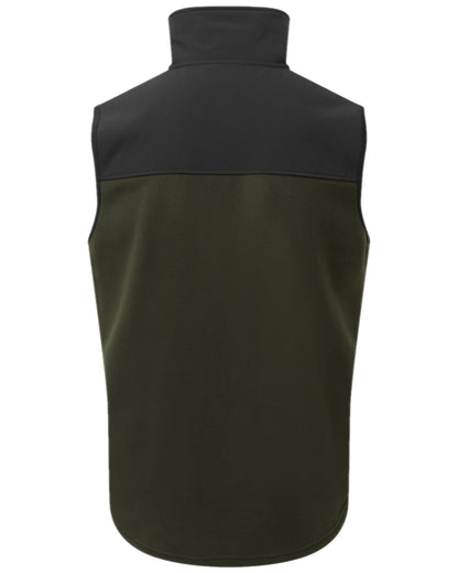 Deep Forest Black Coloured Ridgeline Hybrid Fleece Gilet on white background #colour_deep-forest-black