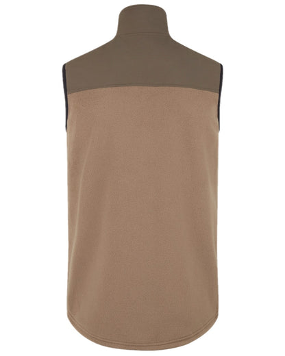 Light Bark Coloured Ridgeline Hybrid Fleece Gilet on white background #colour_light-bark
