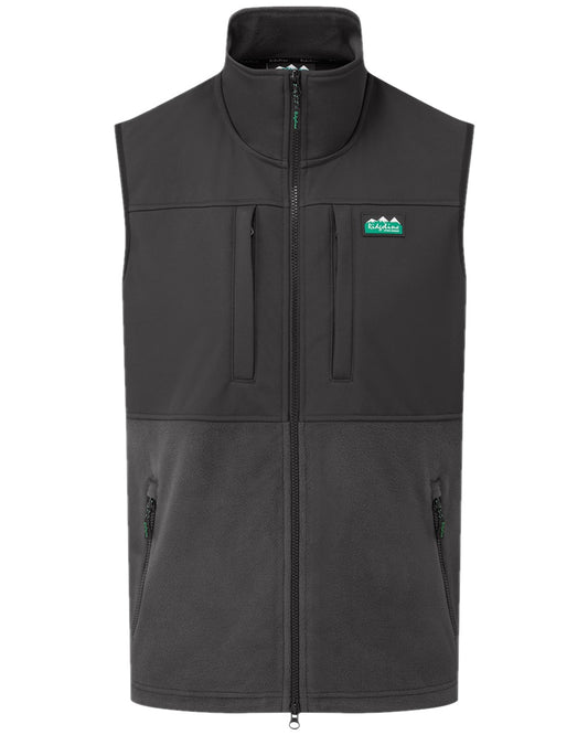 Shale coloured Ridgeline Hybrid Fleece Gilet on white background #colour_shale