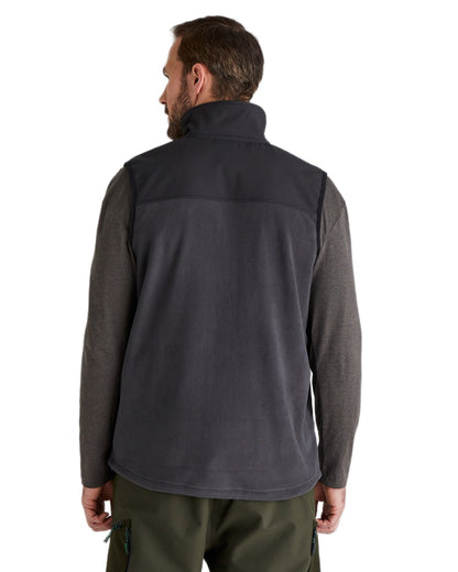Shale coloured Ridgeline Hybrid Fleece Gilet on white background #colour_shale