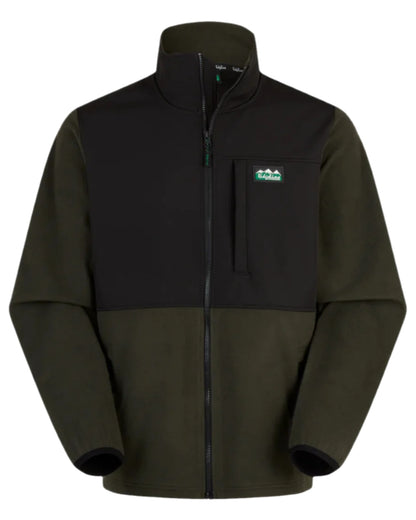 Deep Forest Black coloured Ridgeline Hybrid Fleece Jacket on white background #colour_deep-forest-black