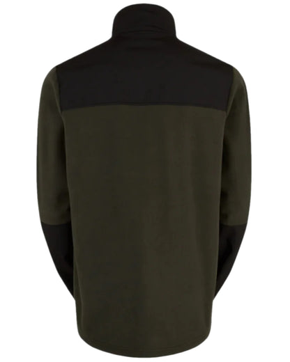 Deep Forest Black coloured Ridgeline Hybrid Fleece Jacket on white background #colour_deep-forest-black