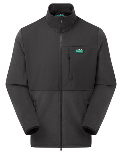 Shale coloured Ridgeline Hybrid Fleece Jacket on white background #colour_shale