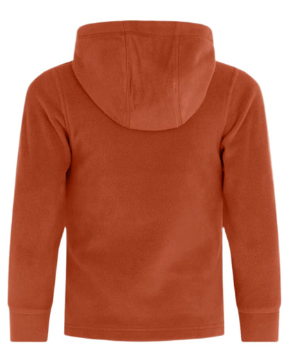 Russet coloured Ridgeline Kids Ballistic Long Sleeve Hoodie on white background #colour_russet