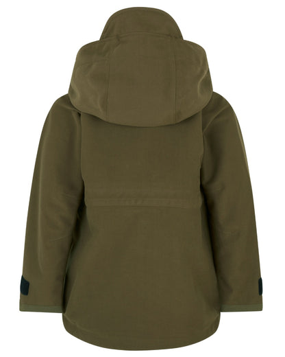 Teak coloured Ridgeline Kids Monsoon Classic Jacket on white background #colour_teak