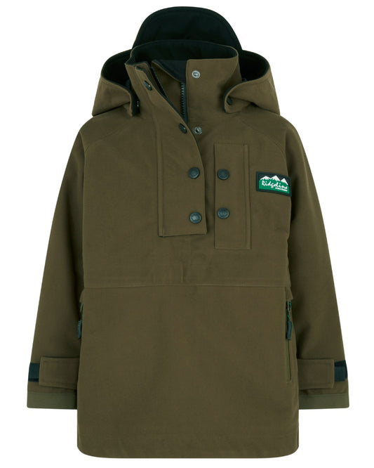 Teak coloured Ridgeline Kids Monsoon Classic Smock on white background #colour_teak