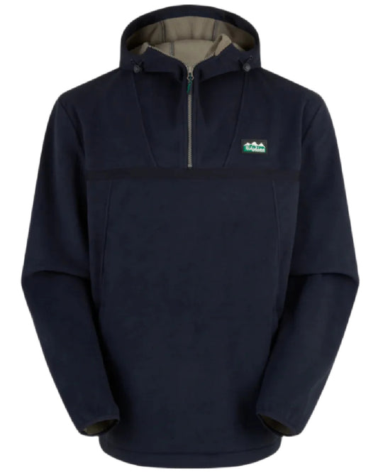 Navy Coloured Ridgeline Kodiak Fleece Smock on white background #colour_navy
