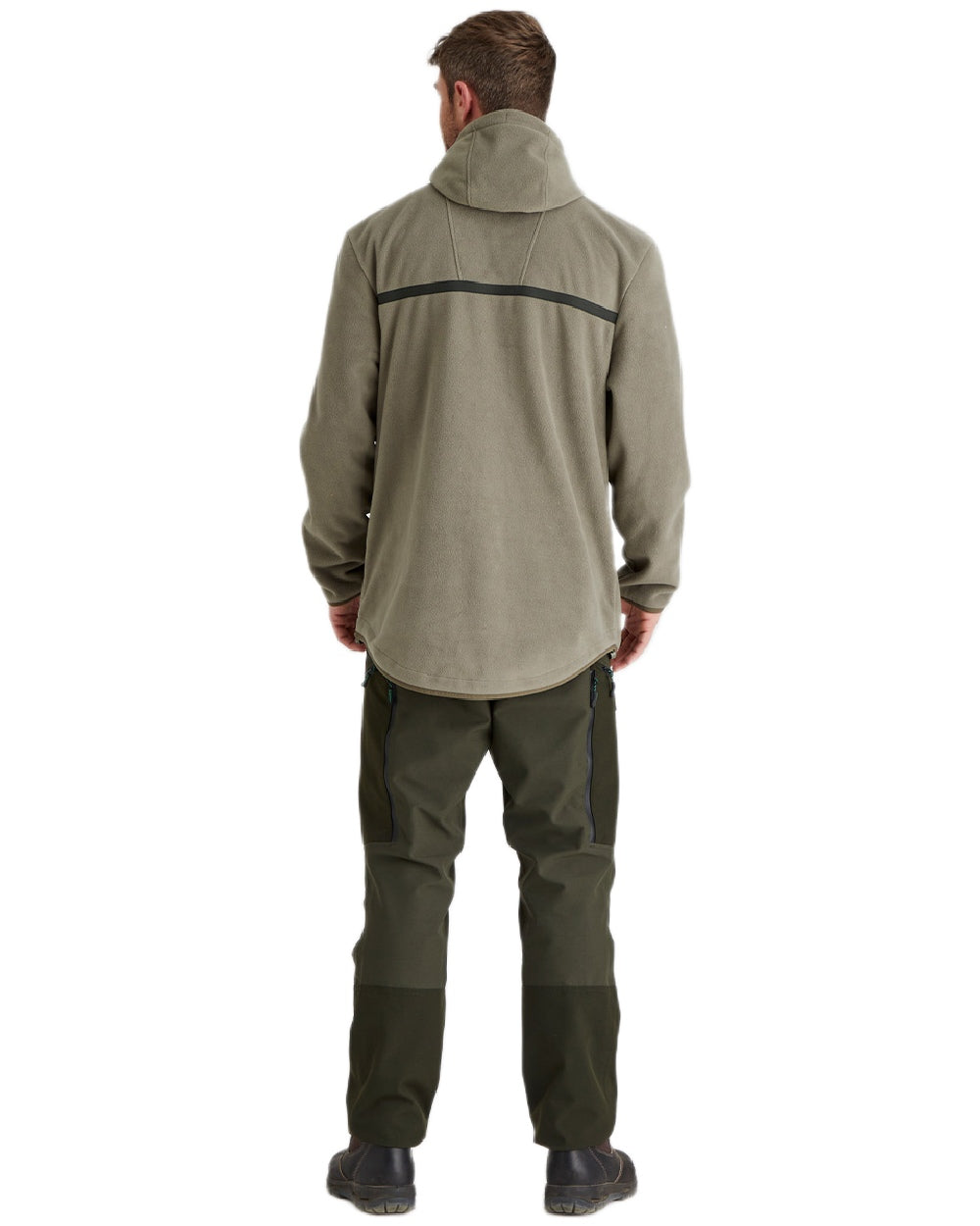 Smokey Olive Coloured Ridgeline Kodiak Fleece Smock on white background #colour_smokey-olive