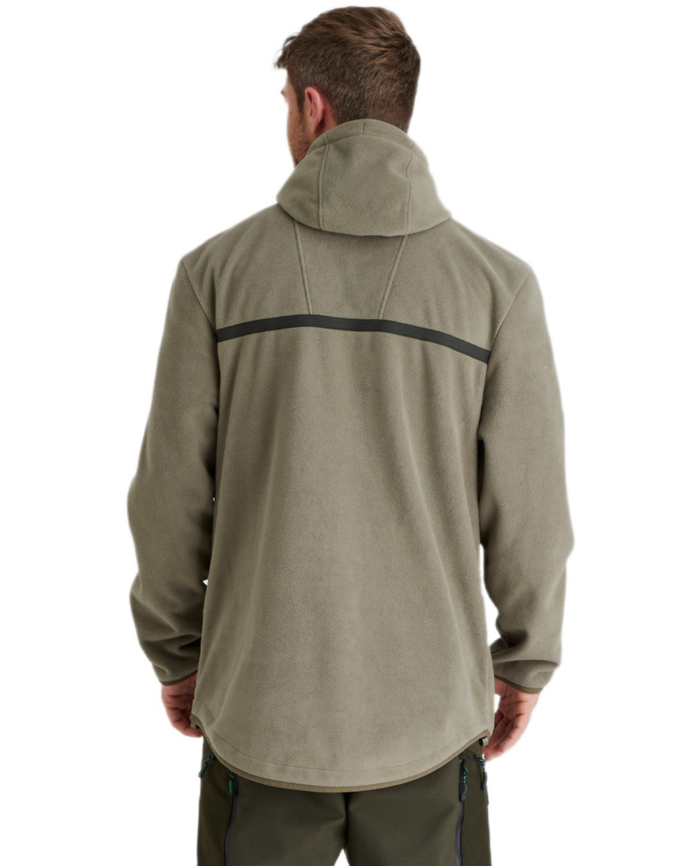 Smokey Olive Coloured Ridgeline Kodiak Fleece Smock on white background #colour_smokey-olive