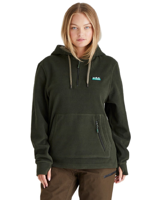 Deep Forest Coloured Ridgeline Ladies Ballistic Hoodie on white background #colour_deep-forest