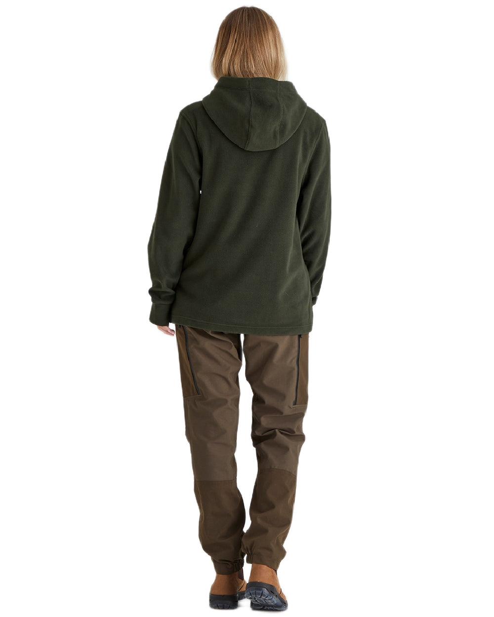 Deep Forest Coloured Ridgeline Ladies Ballistic Hoodie on white background #colour_deep-forest