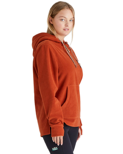 Russet Coloured Ridgeline Ladies Ballistic Hoodie on white background #colour_russet