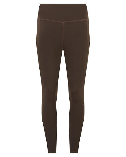 Deep Bark coloured Ridgeline Ladies Infinity Leggings on white background #colour_deep-green
