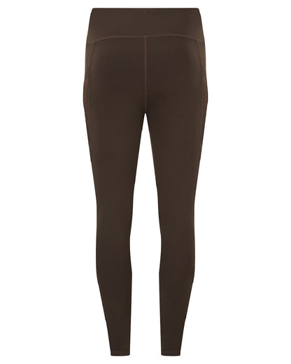 Deep Bark coloured Ridgeline Ladies Infinity Leggings on white background #colour_deep-green