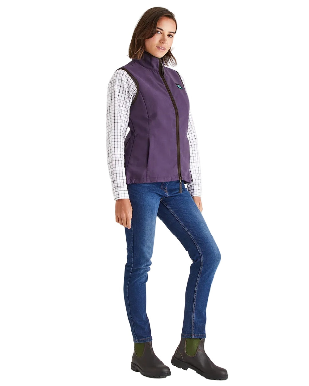 Nightshade Coloured Ridgeline Ladies Monarch Gilet on white background #colour_nightshade