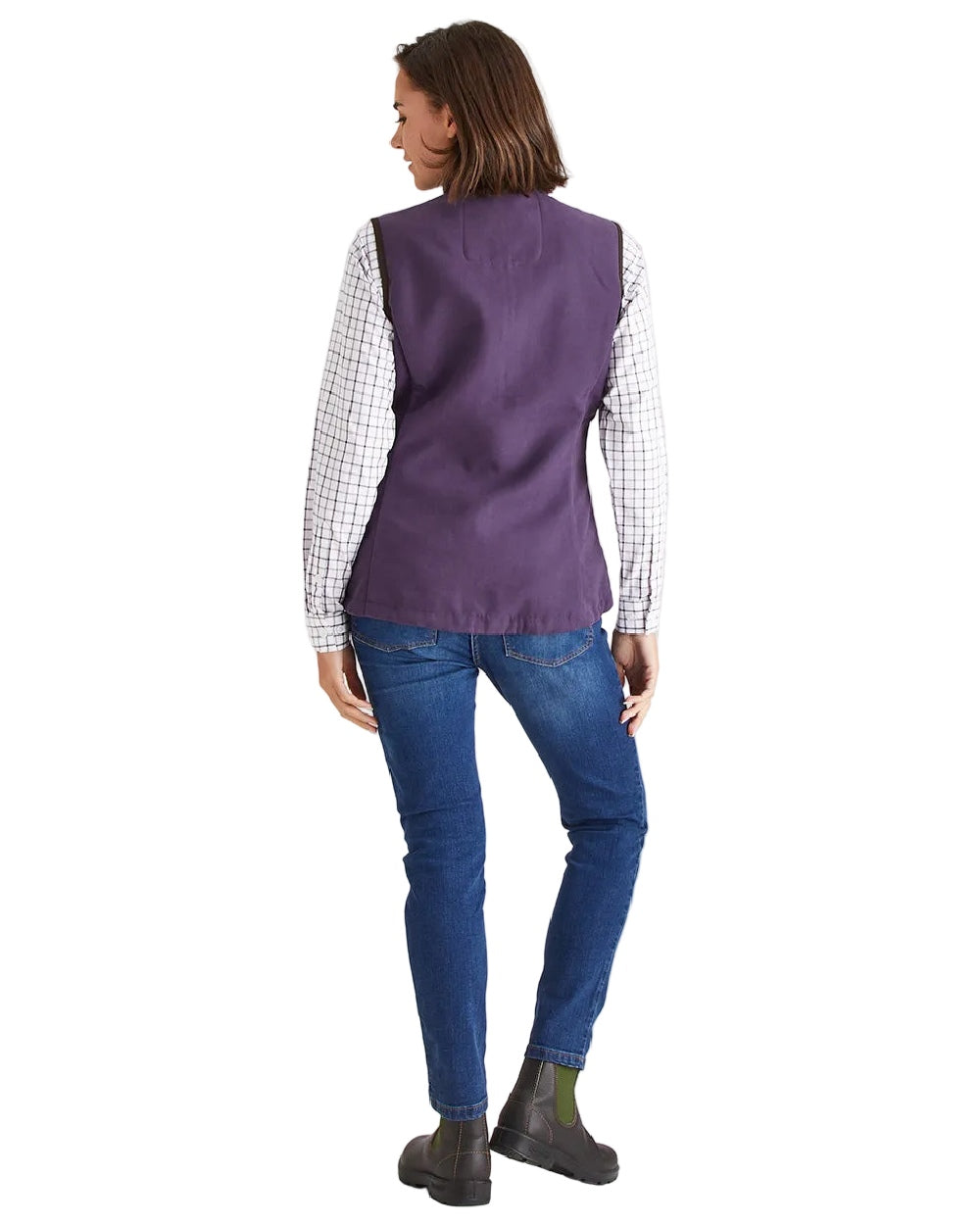 Nightshade Coloured Ridgeline Ladies Monarch Gilet on white background #colour_nightshade