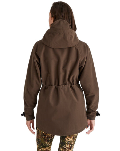 Bark Coloured Ridgeline Ladies Monsoon Classic Jacket on white background #colour_bark