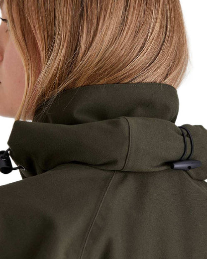 Deep Forest Coloured Ridgeline Ladies Monsoon Classic Jacket on white background #colour_deep-forest