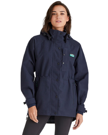 Navy Coloured Ridgeline Ladies Monsoon Classic Jacket on white background #colour_navy