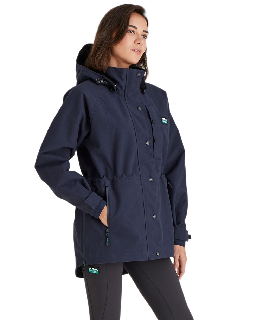 Navy Coloured Ridgeline Ladies Monsoon Classic Jacket on white background #colour_navy