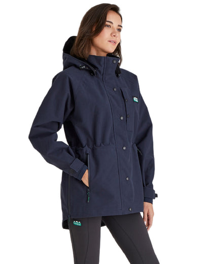 Navy Coloured Ridgeline Ladies Monsoon Classic Jacket on white background #colour_navy