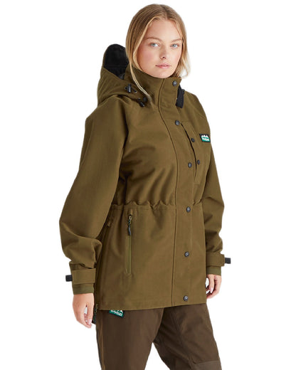 Teak Coloured Ridgeline Ladies Monsoon Classic Jacket on white background #colour_teak