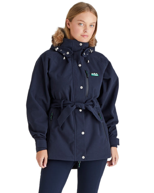 Navy Coloured Ridgeline Ladies Monsoon Nordic Jacket on white background #colour_navy
