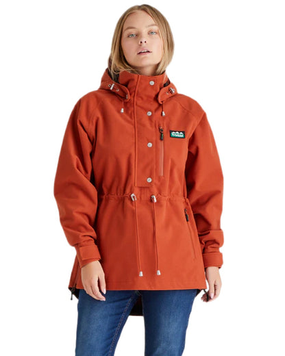 Russet Coloured Ridgeline Ladies Monsoon Nordic Smock on white background #colour_russet