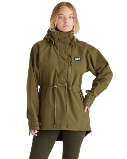 Teak Coloured Ridgeline Ladies Monsoon Nordic Smock on white background #colour_teak