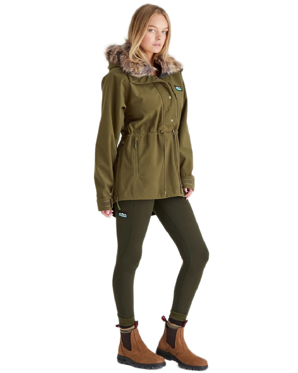 Teak Coloured Ridgeline Ladies Monsoon Nordic Smock on white background #colour_teak
