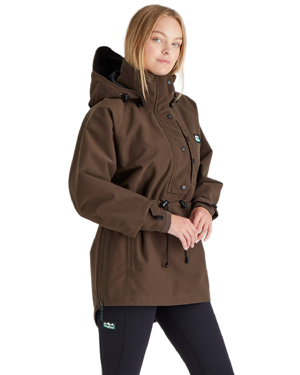 Bark Coloured Ridgeline Ladies Monsoon Waterproof Smock on white background #colour_bark