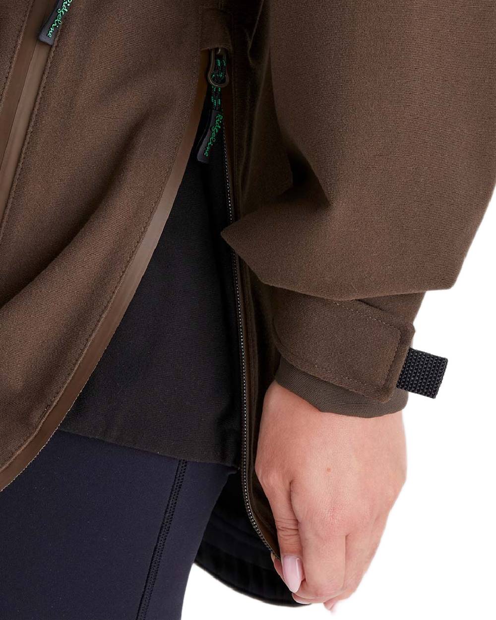 Bark Coloured Ridgeline Ladies Monsoon Waterproof Smock on white background #colour_bark