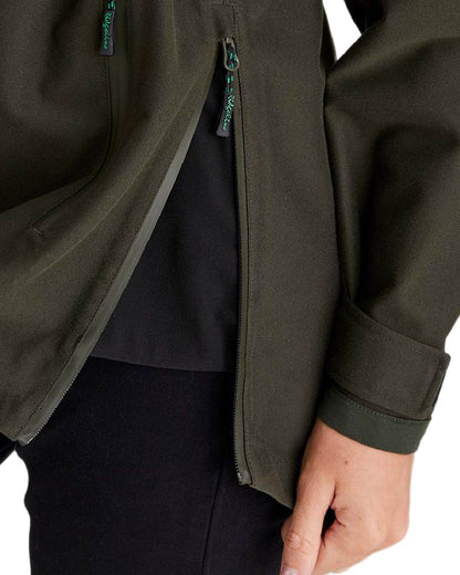 Deep Forest Coloured Ridgeline Ladies Monsoon Waterproof Smock on white background #colour_deep-forest
