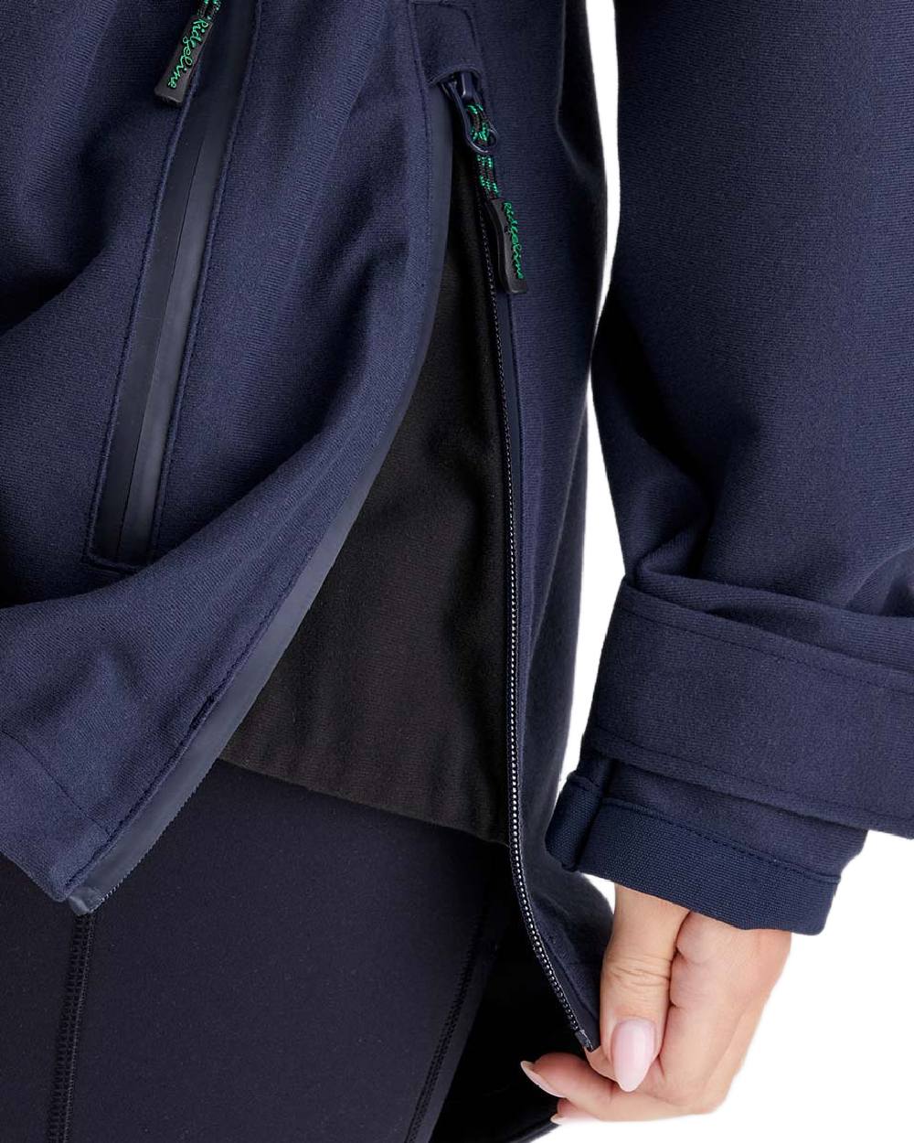 Navy Coloured Ridgeline Ladies Monsoon Waterproof Smock on white background #colour_navy