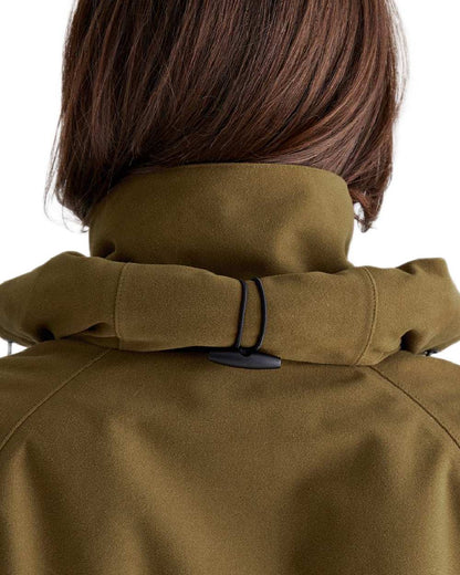 Teak Coloured Ridgeline Ladies Monsoon Waterproof Smock on white background #colour_teak