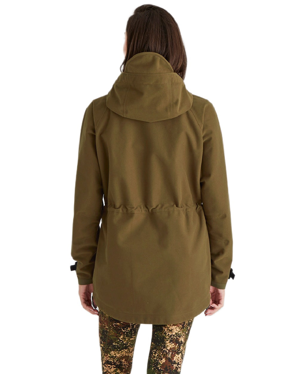 Teak Coloured Ridgeline Ladies Monsoon Waterproof Smock on white background #colour_teak