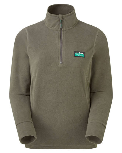 Moss coloured Ridgeline Ladies Narvik Fleece on white background #colour_moss